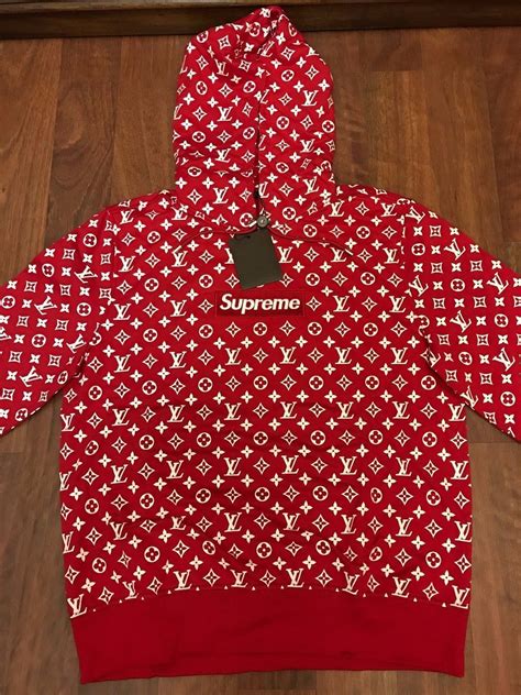 louis vuitton supreme hoodie authentic